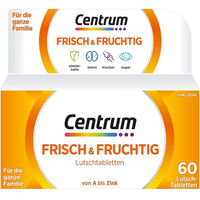 Produktbild von Centrum Multivitamin Lutschtabletten Frisch & Fruchtig glutenfrei und laktosefrei 60 Stück
