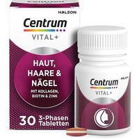 Produktbild von Centrum Vital+ Haut, Haare & Nägel Beauty-Kollagen-Kombi Tabletten für Erwachsene 30 Stück
