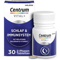 Produktbild von Centrum Vital+ Schlaf & Immunsystem Tabletten mit Melatonin, Vitamin C, Zink und Baldrian für Erwachsene 30 Stück