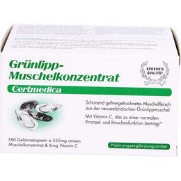 Certmedica International Grünlippmuschel Konzentrat Kapseln 180 Stück – Bild 1 von 1