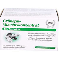 Produktbild von Certmedica International Grünlippmuschel Konzentrat Kapseln 180 Stück