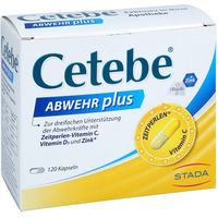 Produktbild von CETEBE Abwehr plus Vitamin C, Vitamin D3 und Zink Kapseln 120 Stück