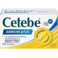 Produktbild von CETEBE Abwehr plus Vitamin C, Vitamin D3 und Zink Kapseln 60 Stück