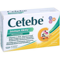 Produktbild von CETEBE Immun Aktiv Tabletten mit Vitamin C, D3, Zink, Selen und Pflanzenextrakten, 30 Stück, vegetarisch, glutenfrei und laktosefrei