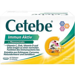 CETEBE Immun Aktiv Tabletten vegetarisch glutenfrei laktosefrei für Erwachsene und Senioren 60 Stück – Bild 1 von 1