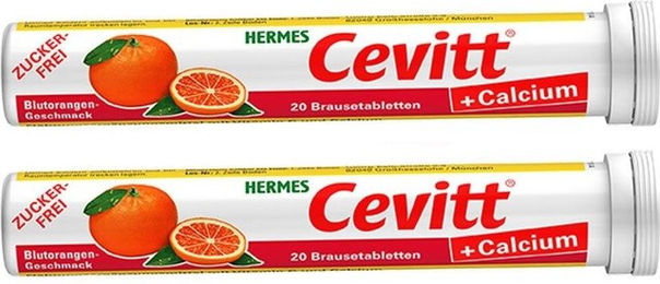 Cevitt Calcium Brausetabletten Blutorange für Erwachsene, Schwangere und Stillende – Bild 1 von 1