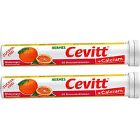 Produktbild von Cevitt Calcium Brausetabletten Blutorange für Erwachsene, Schwangere und Stillende