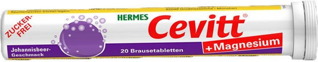 Cevitt Magnesium Brausetabletten Johannisbeere zuckerfrei glutenfrei laktosefrei für Erwachsene – Bild 1 von 2