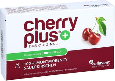 Cherryplus Montmorency Sauerkirschpulver Kapseln vegan ohne Zusatzstoffe 60 Stück – Bild 1 von 5