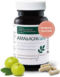 Classic Ayurveda AMA&AGNIcare Kräuter-Komplex mit Triphala und Kalmegh Kapseln 30 g (ca. 60 Kapseln) – Bild 1 von 2