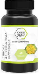 CODE Vital Happy Formula Kräuter-Komplex mit Griffonia, Rhodiola Rosea und 5-HTP Kapseln vegan ohne Zusatzstoffe 60 Stück – Bild 1 von 4