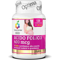 Produktbild von Colours Of Life Folsäure Tabletten vegan vegetarisch glutenfrei für Schwangere und Stillende 120 Stück