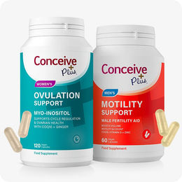 Conceive Plus Motility & Ovulation Pack mit L-Carnitin, Coenzym Q10, Myo-Inositol und Ingwer, 180 Kapseln – Bild 1 von 1