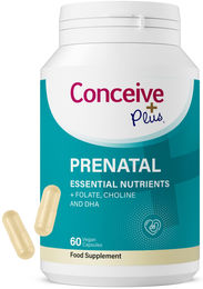 Conceive Plus Prenatal Nahrungsergänzungsmittel mit DHA für Schwangere und Stillende, 60 Kapseln – Bild 1 von 2