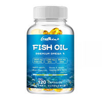 Produktbild von Coolkin Fish Oil Premium Omega 3 mit 3600 mg EPA und DHA Kapseln für Erwachsene 120 Stück