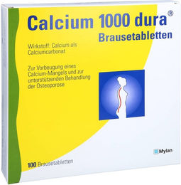 Cooper Consumer Health Calcium 1000 Dura Brausetabletten mit Calcium Carbonat für Schwangere und Stillende 100 Stück – Bild 1 von 1