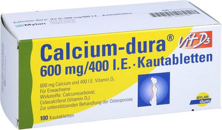 Cooper Consumer Health Calcium-dura Vit D3 600 mg und 400 I.E. Lutschtabletten – Bild 1 von 1