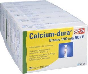 Cooper Consumer Health Calcium-dura Vit D3 Brausetabletten 1200 mg 800 I.E. 120 Stück – Bild 1 von 1