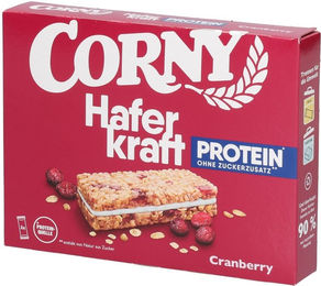 CORNY Haferkraft Proteinriegel Cranberry – Bild 1 von 2