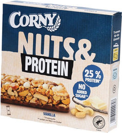 Corny Nuts & Protein Riegel Vanille zuckerfrei ohne Zusatzstoffe – Bild 1 von 3