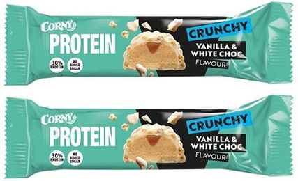 CORNY Protein Riegel Crunchy Vanilla & White Choc zuckerfrei – Bild 1 von 1