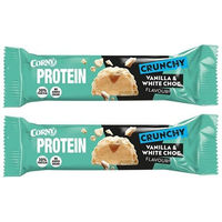 Produktbild von CORNY Protein Riegel Crunchy Vanilla & White Choc zuckerfrei