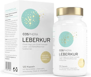 Cosphera Leberkur Kapseln mit Mariendistel und Artischocke vegan 120 Stück – Bild 1 von 1