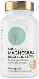 Cosphera Magnesium Bisglycinat 300 mg Kapseln 180 Stück vegan glutenfrei laktosefrei ohne Zusatzstoffe – Bild 1 von 1