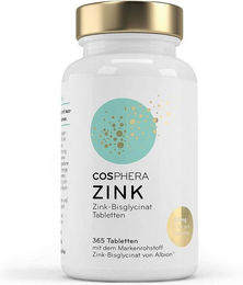 Cosphera Zink Bisglycinat Tabletten vegan ohne Zusatzstoffe – Bild 1 von 1