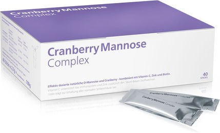 Cranberry Mannose Complex mit D-Mannose, Cranberry, Biotin und Vitamin C in Sticks, laktosefrei und glutenfrei – Bild 1 von 4