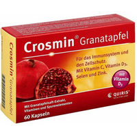 Produktbild von Crosmin Granatapfel Kapseln mit Granatapfelextrakt, Vitamin C, D3, Zink und Selen, 60 Stück