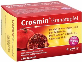 Crosmin Granatapfel Kapseln vegan für Erwachsene 180 Stück – Bild 1 von 2
