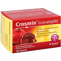 Produktbild von Crosmin Granatapfel Kapseln vegan für Erwachsene 180 Stück