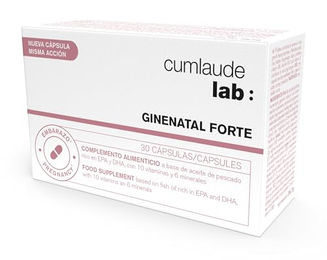 Cumlaude Ginenatal Forte Nahrungsergänzungsmittel Kapseln mit Fischöl EPA DHA sowie Vitaminen und Mineralien für Schwangere und Stillende, laktosefrei und glutenfrei, 30 Kapseln – Bild 1 von 1