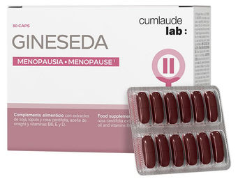 Cumlaude Lab Gineseda Nahrungsergänzungsmittel mit Soja-Isoflavonen sowie Vitamin E, B6 und D3, 30 Kapseln, glutenfrei und laktosefrei – Bild 1 von 3