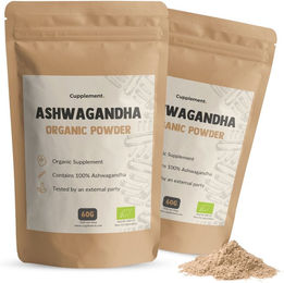 Cupplement Ashwagandha Bio Pulver Kombipack vegan und ohne Zusatzstoffe – Bild 1 von 1