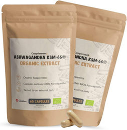 Cupplement Ashwagandha KSM-66 Kapseln 500 mg Bio Vegan ohne Zusatzstoffe – Bild 1 von 1