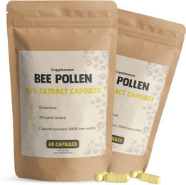 Cupplement Bienenpollen Extrakt Kapseln 500 mg vegetarisch vegan ohne Zusatzstoffe 120 Kapseln – Bild 1 von 1
