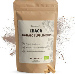 Cupplement Chaga Kapseln Bio ohne Zusatzstoffe 500 mg 60 Stück – Bild 1 von 1