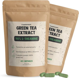Cupplement Grüner Tee Extrakt Kapseln 500 mg mit L-Theanin Vegan und Vegetarisch Kombipack – Bild 1 von 1