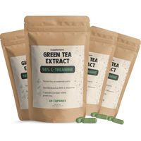 Produktbild von Cupplement Grüner Tee Extrakt Kapseln mit L-Theanin 500 mg vegan und vegetarisch 240 Kapseln