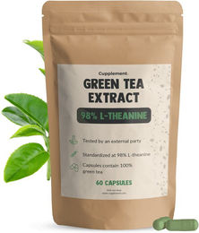 Cupplement Grüner Tee Extrakt Kapseln mit L-Theanin 500 mg vegan und vegetarisch 60 Stück – Bild 1 von 1