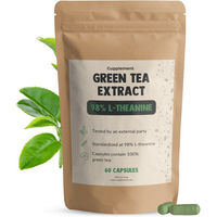 Produktbild von Cupplement Grüner Tee Extrakt Kapseln mit L-Theanin 500 mg vegan und vegetarisch 60 Stück