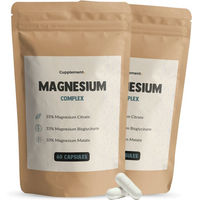 Produktbild von Cupplement Magnesium Komplex Kapseln Kombipack für Sportler vegan und ohne Zusatzstoffe 180 Kapseln