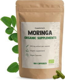 Cupplement Moringa Kapseln Bio 500 mg 180 Stück Vegan und ohne Zusatzstoffe – Bild 1 von 1