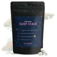 Produktbild von Cupplement Schlafkomplex Kapseln ohne Zusatzstoffe 60 Stück 395 mg mit Magnesiumbisglycinat, Baldrianextrakt, Apigenin und Grüntee-Extrakt