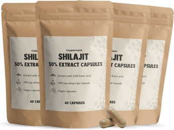 Cupplement Shilajit Extrakt mit 50% Fulvinsäure Kapseln vegan ohne Zusatzstoffe – Bild 1 von 1
