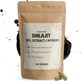 Cupplement Shilajit Extrakt mit 50% Fulvinsäure Kapseln vegan und ohne Zusatzstoffe 60 Stück – Bild 1 von 1