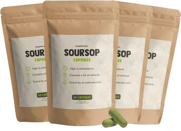 Cupplement Soursop Guanabana Extrakt 500 mg Kapseln vegan glutenfrei 240 Stück – Bild 1 von 1