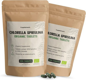 Cupplement Spirulina Chlorella Superfood-Mischung Bio Tabletten Vegan Vegetarisch 500 mg 600 Stück – Bild 1 von 1